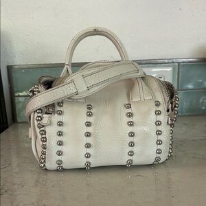 Alexander Wang Mini Rockie White Studded Handbag